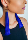 Diva Blue Tassel Earrings